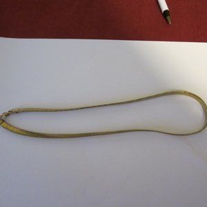 Vintage Gold tone  Herringbone Necklace